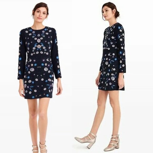 Club Monaco Black Kasienna Embroidered Mini Dress Size 2 - 41478 - Picture 1 of 12